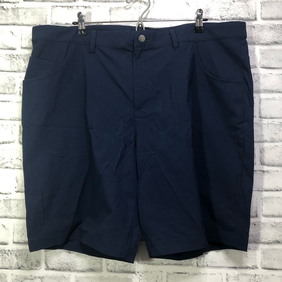 Adidas Men’s Blue Flat Front Golf Shorts   42 - Picture 1 of 4